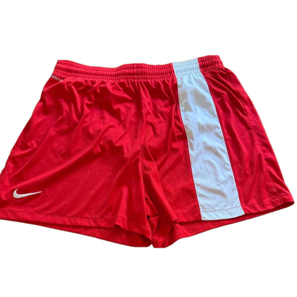 Nike Red and White Athletic Shorts